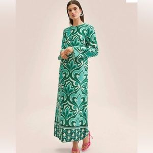 New With Tags - Mango- Printed cut-out detail dress